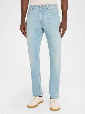Jacob Cohen Bard Jeans Mens 32 Blue luxury designer Stone Stretch Italy VGUC